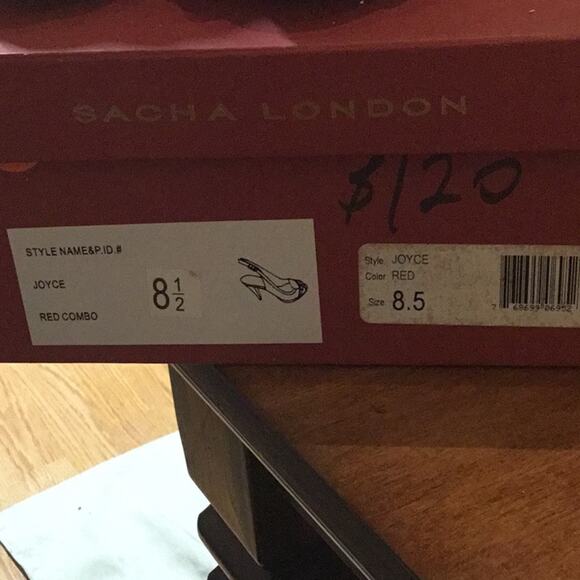 Sasha London Joyce Red Combo Shoes - Picture 12 of 12